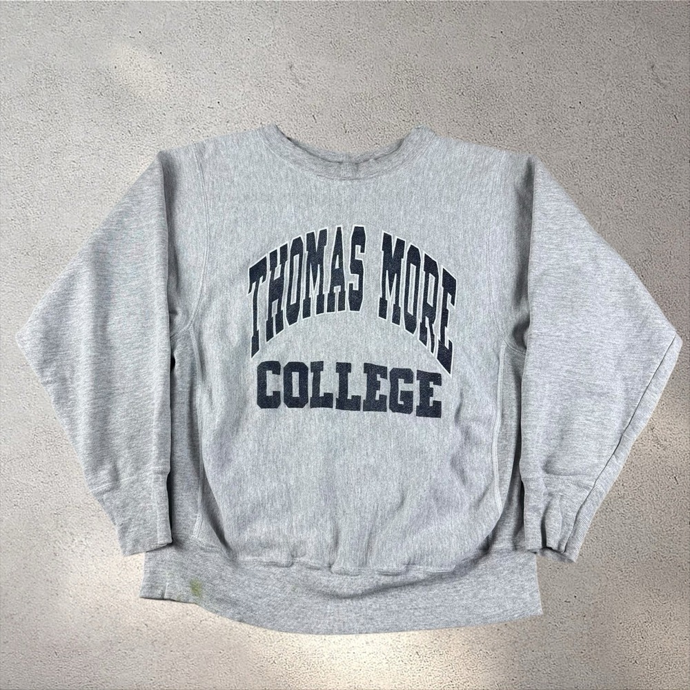 Vintage Thomas More College‎ University Sweatshirt Fits S/M Reverse Weave Style